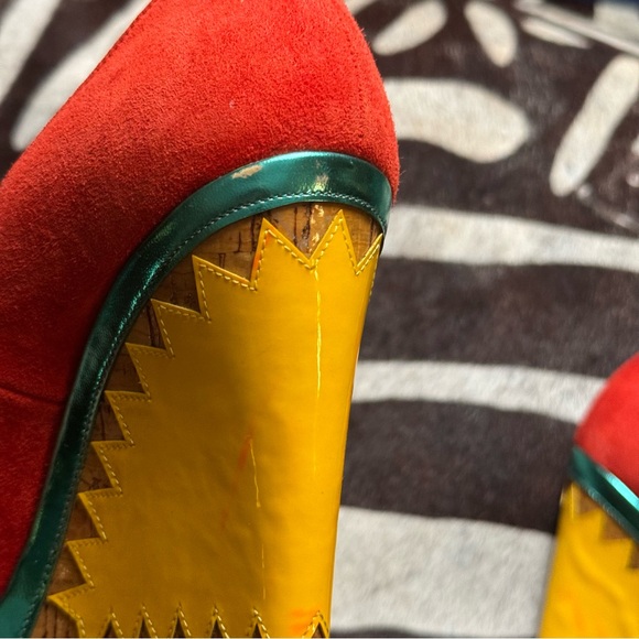 Christian Louboutin 37’s cork wedge heels - Picture 6 of 10